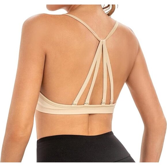 Women’s Sports Bras – Set of 2 (Black & Beige) – Size S – NWOT - Picture 3 of 4